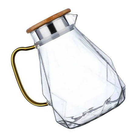 ORDDIART 1Pc Glass Pitcher for Family Daily Use with Wide Mouth 1500ml