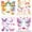 Butterfly Face, variant on 24 Sheets Glitter Temporary Tattoos for Kids, Butterfly Mermaid Fairy Flower Tattoo Stickers, Waterproof Fake Tattoos for Birthday Party Favors Goodie Bags Stuffers Party Fillers