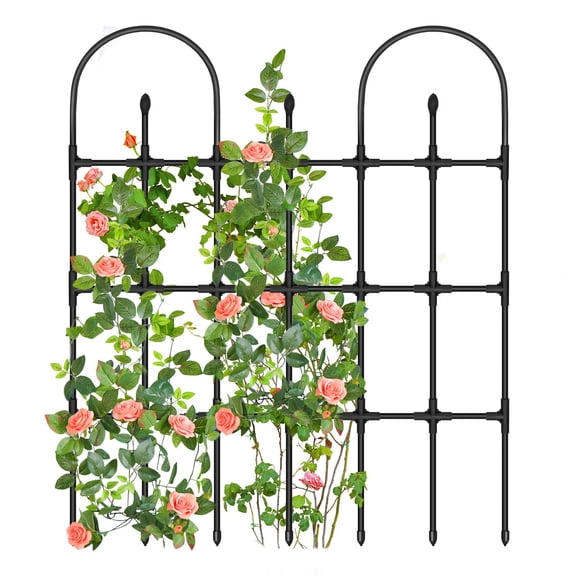2026 New Upgraded Garden Trellis for Climbing Plants Outdoor, 47.2" H Rustproof Sturdy Garden Arch Trellis for Potted Climbing Cucumber Tomato Vegetable Rose Flower Plant Trellises