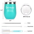 thumbnail image 4 of Boss Day Gifts for Women, Because Work Stainless Steel Wine Tumbler, Boss Day Gifts Christmas Birthday Gifts for Boss Lady Gag Female Manager Leader, Office Gift for Coworker Staff(12oz, Mint), 4 of 6