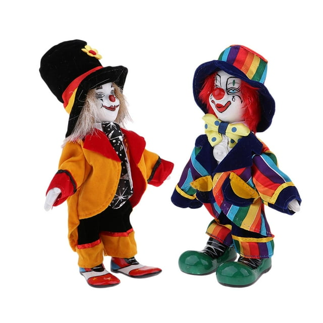 Figura de Muñeco de de , Modelo Artesanal para Decoración de Escritorio Del Hogar, Colecciones de Regalos de Cumpleaños para Niños 2 uds amarillo verde Hugo Muñecos Payasos De Porcelana