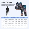 thumbnail image 4 of Fotbe Night Sky Wolf Pijama de Hombre con Estampado de Manga Larga, Conjunto de 2 Piezas, Ropa de Dormir Suave y Cómoda con Bolsillos-Large, 4 of 7