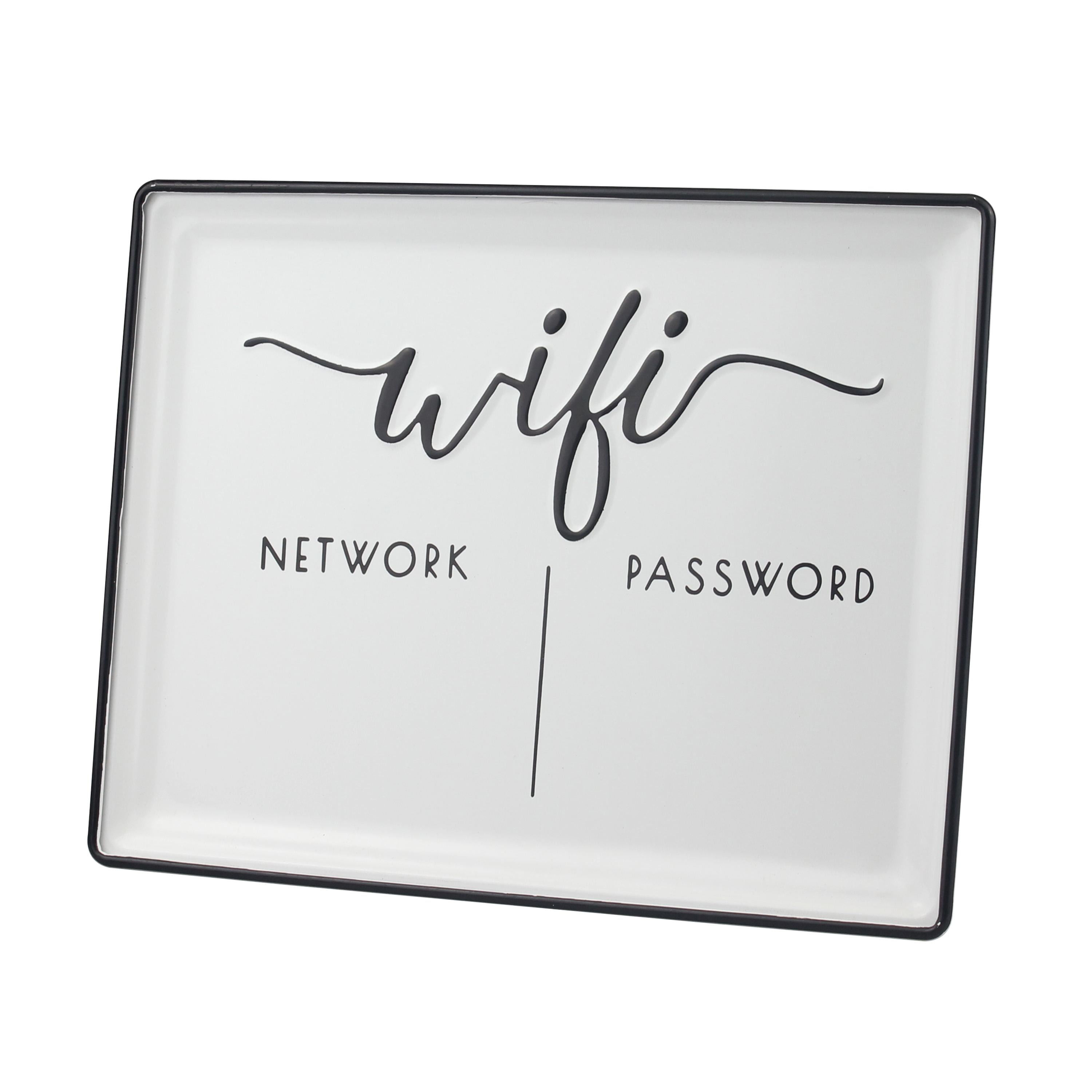 Better Homes & Gardens Decorative Wi-Fi Password Tabletop Sign, White