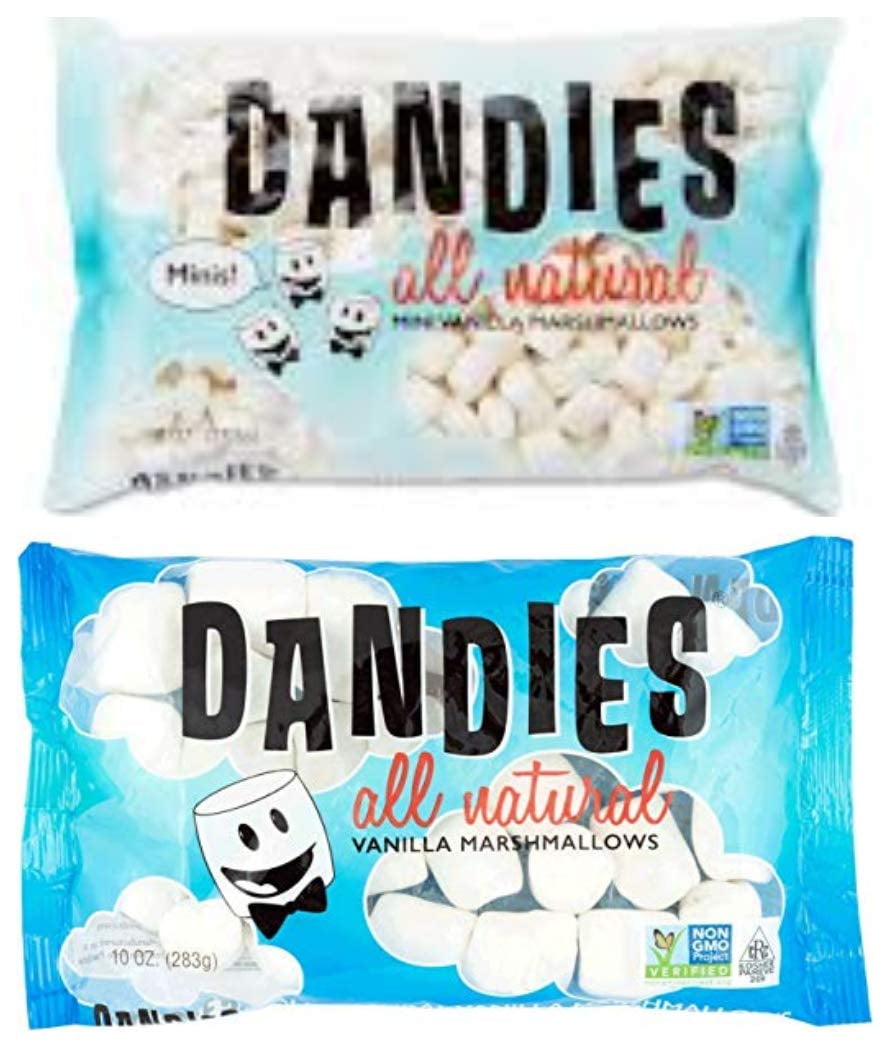 Dandies Vegan Marshmallows Regular and Minis 10 Ounce 1 of each