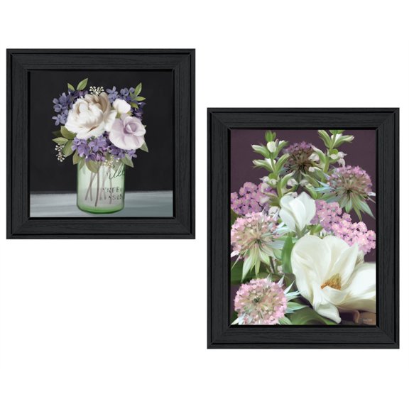 Lilac & Wild Plum Bouquet by House Fenway Print Wall Art Wood Multi-Color