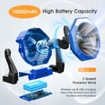 thumbnail image 3 of Ventilador nebulizador para acampar Ausic de 8 pulgadas con tanque de agua ligero de 250 ml, 3 of 6