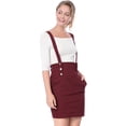 thumbnail image 1 of INSPIRE CHIC Día de San Patricio Falda De Tirantes Rectos De Cintura Alta De Traje De Navidad Para Mujer Borgo?a XS, 1 of 6