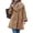 Khaki, variant on Women's Lapel Wool Blend Long Sleeve Pea Coats Button Down Casual Work Fall Winter Loose Woolen Coats