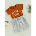 thumbnail image 3 of Toddler Baby Boy Summer Clothes Letter Print Shorts Set 0 6 12 18 24 Months Outfits, 3 of 9