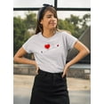 thumbnail image 2 of Red Heart Ladybug T-Shirt Women -Image by Shutterstock, Female XX-Large, 2 of 4