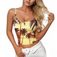 thumbnail image 4 of QUNYINEY Womens Tank Tops Hawaiian Summer Camisole Crop Shirts Crew Neck Sleeveless Beach Vacation Loose Fit Tops for Women, 4 of 5