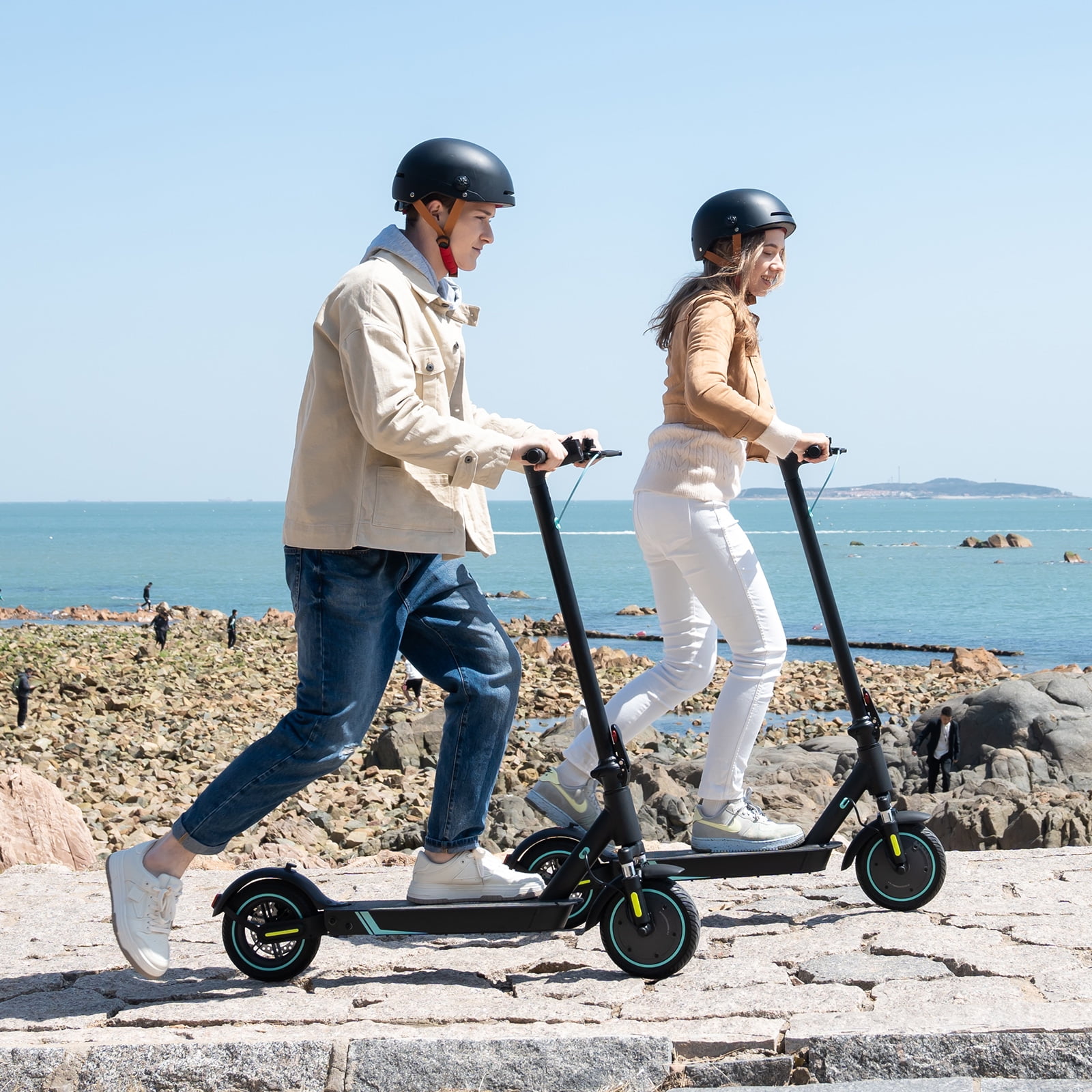 RCB Electric Scooter for Adults, E-Scooter with APP control, 350W Motor, Max Speed 19 mph, electric scooters for adults foldable