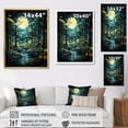 thumbnail image 4 of Designart "Forest captivate Forest Pointillism IV" Landscape & Nature Floater Framed Canvas Print, 4 of 7