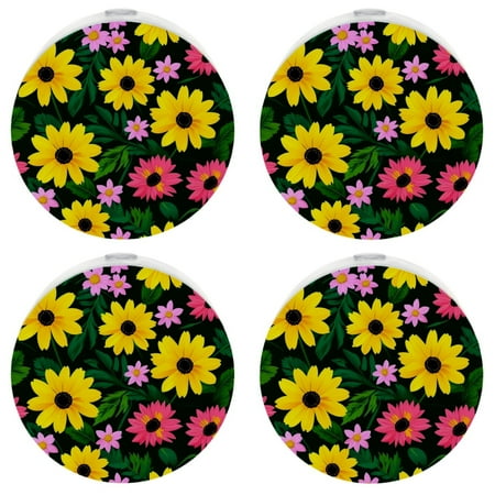 

YZUOUZY Lamp for Bedroom Small Lamp a Set of 4 Big Yellow Flowers