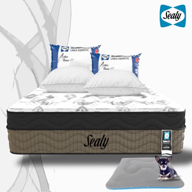 Colchón corrector Restonic Benno King Size Camita para mascota 2 Almohadas