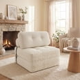 thumbnail image 4 of ELLEGNT Convertible Sleeper Chair - Folding Sofa Bed, Corduroy Cover, Pillow Back Support for Living Room or Guest Room , Beige, 4 of 10