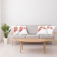 thumbnail image 4 of Ambesonne Flower Throw Pillow Cover 4 Pack, Orchid Branch Blooms, 16", Orange Violet White, 4 of 6