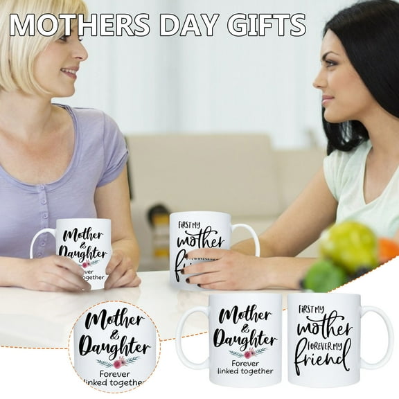 TOPRenddon Daughter Gifts from Mom - Valentine's Day Gifts For Daughter From Mom, Unique Gifts For Girls on Birthday, Graduation, Mother's Day - 11oz Black/White Ceramic Coffee Tea Mug Cup