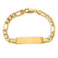 thumbnail image 3 of Auriga Fine Jewelry 14K Yellow Gold Figaro Id Bracelet 8 inch for Women, 3 of 6