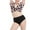 Brown, variant on Fesfesfes Big Girls Bikini High Waist Children Swimwear Pringting Short Sleeve Bikini Sets Split Swimsuit