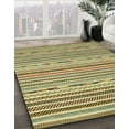 thumbnail image 3 of Ahgly Company Machine Washable Indoor Round Abstract Oak Brown Area Rugs, 3' Round, 3 of 7