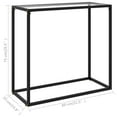thumbnail image 5 of vidaXL Console Table Transparent 80x35x75 cm Tempered Glass, 5 of 5