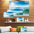 thumbnail image 4 of Designart White and Blue Waves under Sun Canvas Wall Art, 4 of 4