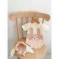 thumbnail image 3 of Bagilaanoe Newborn Baby Girl Boys Easter Rompers Print Short Sleeve Bodysuits + Hat Infant Summer One Piece Jumpsuit, 3 of 5
