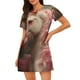 thumbnail image 1 of Easygdp Haired White Horse Camisón de manga corta para mujer, informal, estampado, 1 of 6