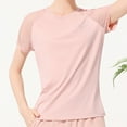 thumbnail image 7 of CAMEL Women's Athletic Summer Crew Neck Short-Sleeve T-shirt Pink, 7 of 7