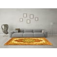 thumbnail image 3 of Ahgly Company Machine Washable Indoor Rectangle Persian Yellow Traditional Area Rugs, 5' x 7', 3 of 4