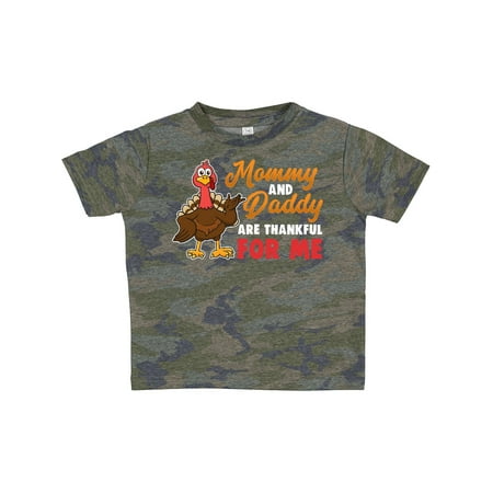 

Inktastic Thanksgiving Mommy Daddy Thankful for Me Gift Toddler Boy or Toddler Girl T-Shirt