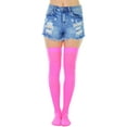 thumbnail image 3 of ToBeInStyle Women's Nylon Thigh High Schoolgirl Opaque Stockings - Doll Pink, 3 of 7