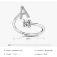 thumbnail image 3 of Youkk Initial Letter Ring for Women Girls Alloy Silver Alphabet Rings Adjustable Crystal Inlaid Initial Rings Gift Type1 Type17, 3 of 6