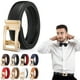 thumbnail image 1 of Cinturón de cuero sin agujero para mujer | Cinturón de trinquete automático para mujer y hombre | Ajustable a doble cara de 1,38 pulgadas de ancho | Hebilla de aleación de oro | Negro Azul | Traje, 1 of 9
