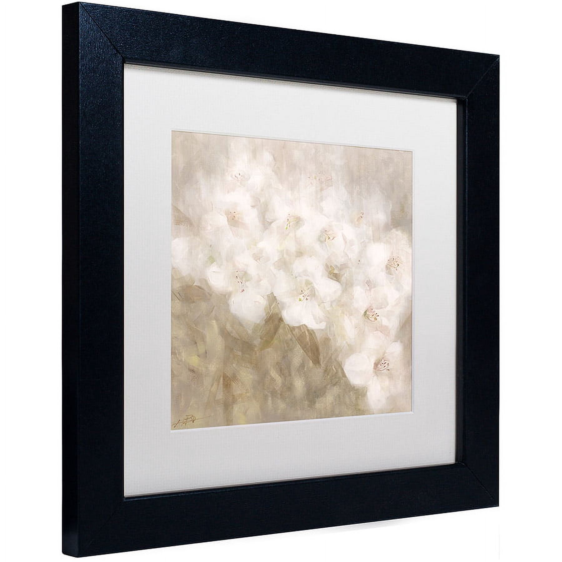 Li Bo 'Wild Flowers II' Matted Framed Art