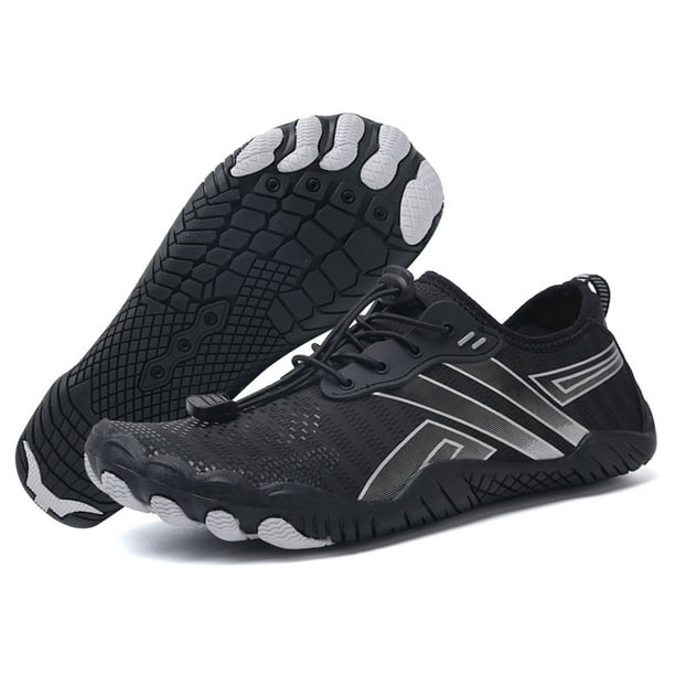 Zapatos para Hombres Y Mujeres Calcetines Acuáticos Secado Rápido para Nadar en La Playa Surf (Negro 37)