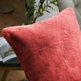 thumbnail image 4 of Home Soft Things Heavy Faux Fur 2 Piece Throw Pillow Cover Set - Coral spice - 20" x 20", 4 of 5