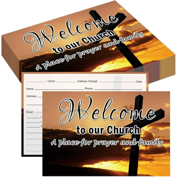 50pcs Church Visitor Cards Church Welcome Postcard 4x6 Inch Prayer Request Cards Visitors and Prayer Request Note Cards