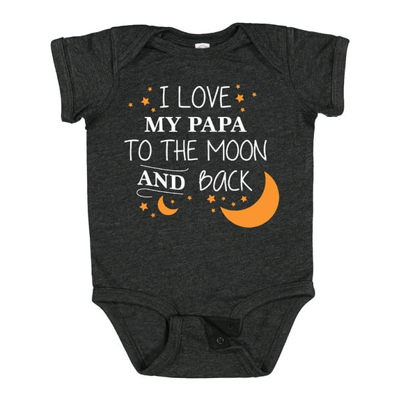 Inktastic I Love My Papa to the Moon and Back Boys or Girls Baby Bodysuit