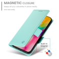 thumbnail image 6 of For IPhone 16 Pro Wallet Case Flip Card Holder,PU Leather Side Buckle Magnetic Frosted Women Men Cover,Green,For iPhone 16 Pro, 6 of 7