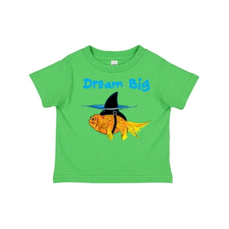 

Inktastic Dream Big Cute Goldfish with Shark Fin Gift Toddler Boy or Toddler Girl T-Shirt