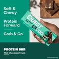 thumbnail image 5 of Quest Protein Bar, Low Carb, Gluten-Free, Mint Chocolate Chunk, 20g Protein, 4 Count, 5 of 9