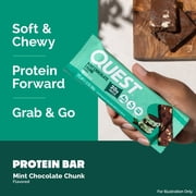 Quest Protein Bar, Mint Chocolate Chunk, 20 g Protein, 12 Count