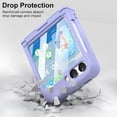 thumbnail image 5 of Designed for Samsung Galaxy Z Flip 5 Case Clear with Ring[Compatible with MagSafe], Anti-Fall Shockproof Protective Phone Cover Case Plating for Galaxy Z Flip 5 Case 5 G 2023 (Purple), 5 of 12