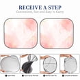 thumbnail image 7 of Uemuo Pink Marble Printed 2 PCS Car Windshield Sun Shade, Auto Sun Heat and UV Rays Blocker, Foldable Automotive Front Window Sunshade Protector, 7 of 7