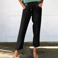 thumbnail image 2 of Seductiva Women Flowy Pants Women's Autumn Fragrant Linen Linen Vintage Floral Print Casual Pants – Perfect for Spring Comfortable and Trendy for Relaxed Days and Everyday Wear, 2 of 4