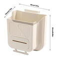 thumbnail image 7 of Foldable Wall Mounted Trash Can - Hanging Hidden Trash Bin with Lid, Large Capacity for Kitchen Cabinet & Bathroom, Space Saving（XX）, 7 of 7