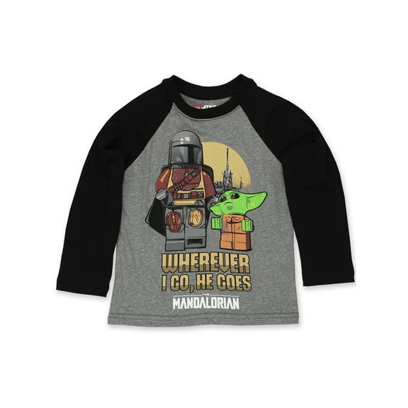 Lego Star Wars The Mandalorian Boys Long Sleeve T-Shirt Tee LEH015ALYT