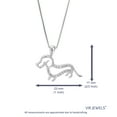 thumbnail image 2 of Vir Jewels 1/10 CTTW Lab Grown Diamond Dog Pendant Necklace in Sterling Silver with Chain For Women, 2 of 4